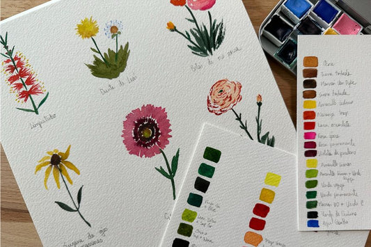 how to paint 9 different flowers with watercolors for beginners