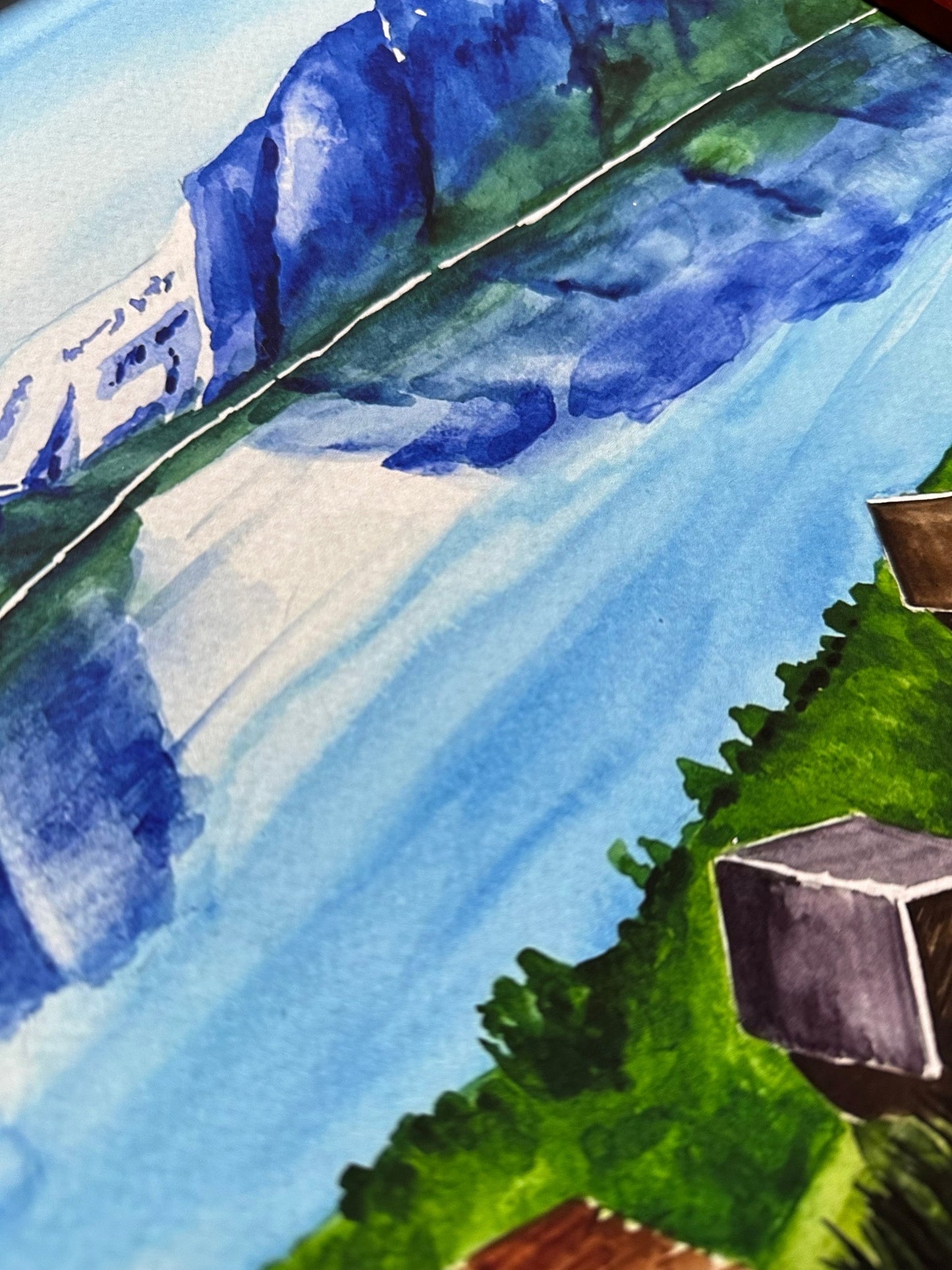 Fjord Stryn, Norway Watercolor Art Print