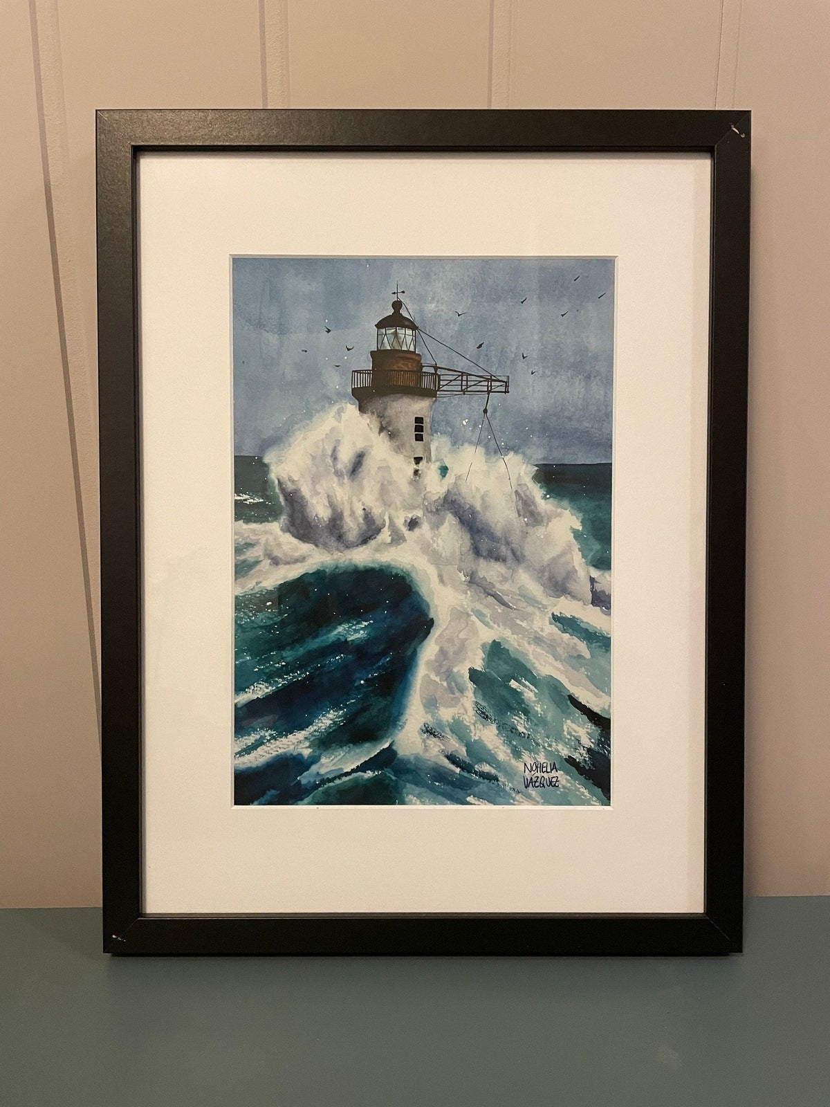 Lighthouse Watercolor Poster
