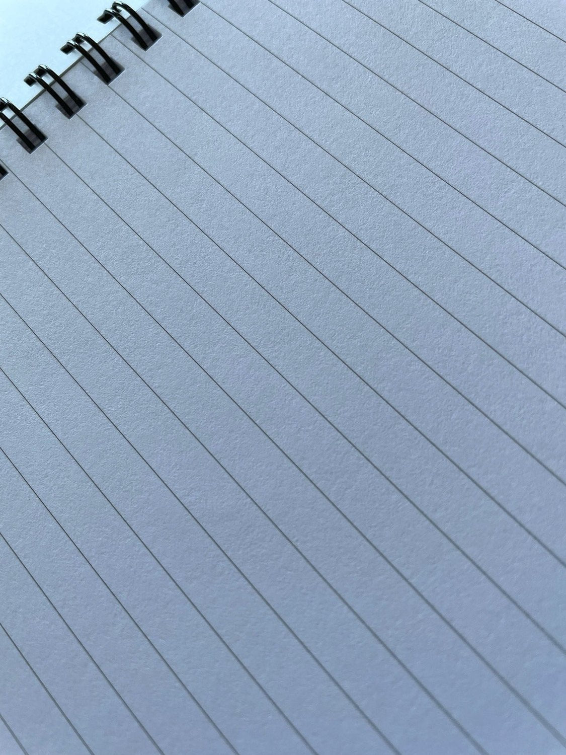 Open ruled pages of the Venice Spiral Notebook showing the spiral binding