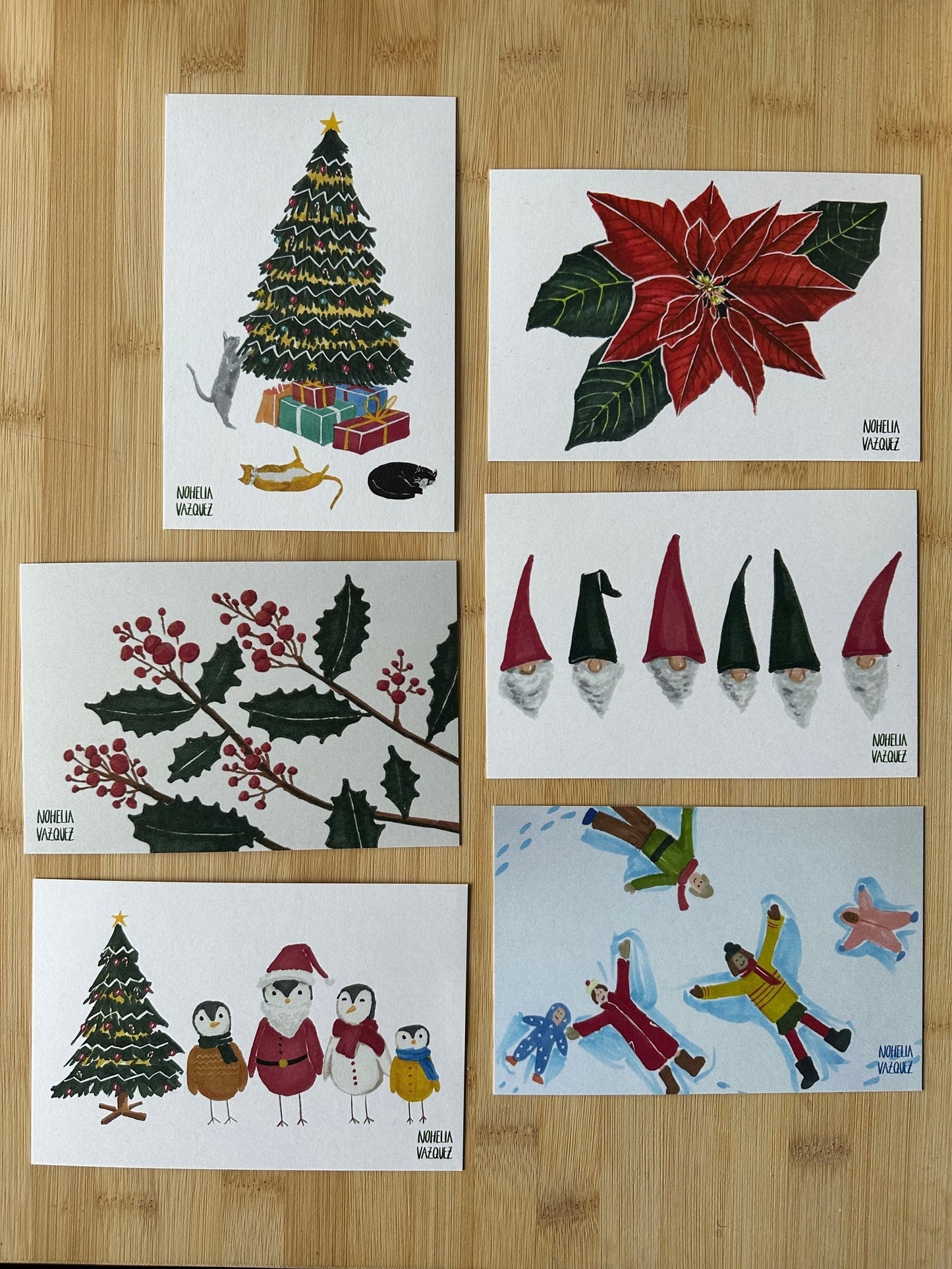 Christmas postcards set - markers edition