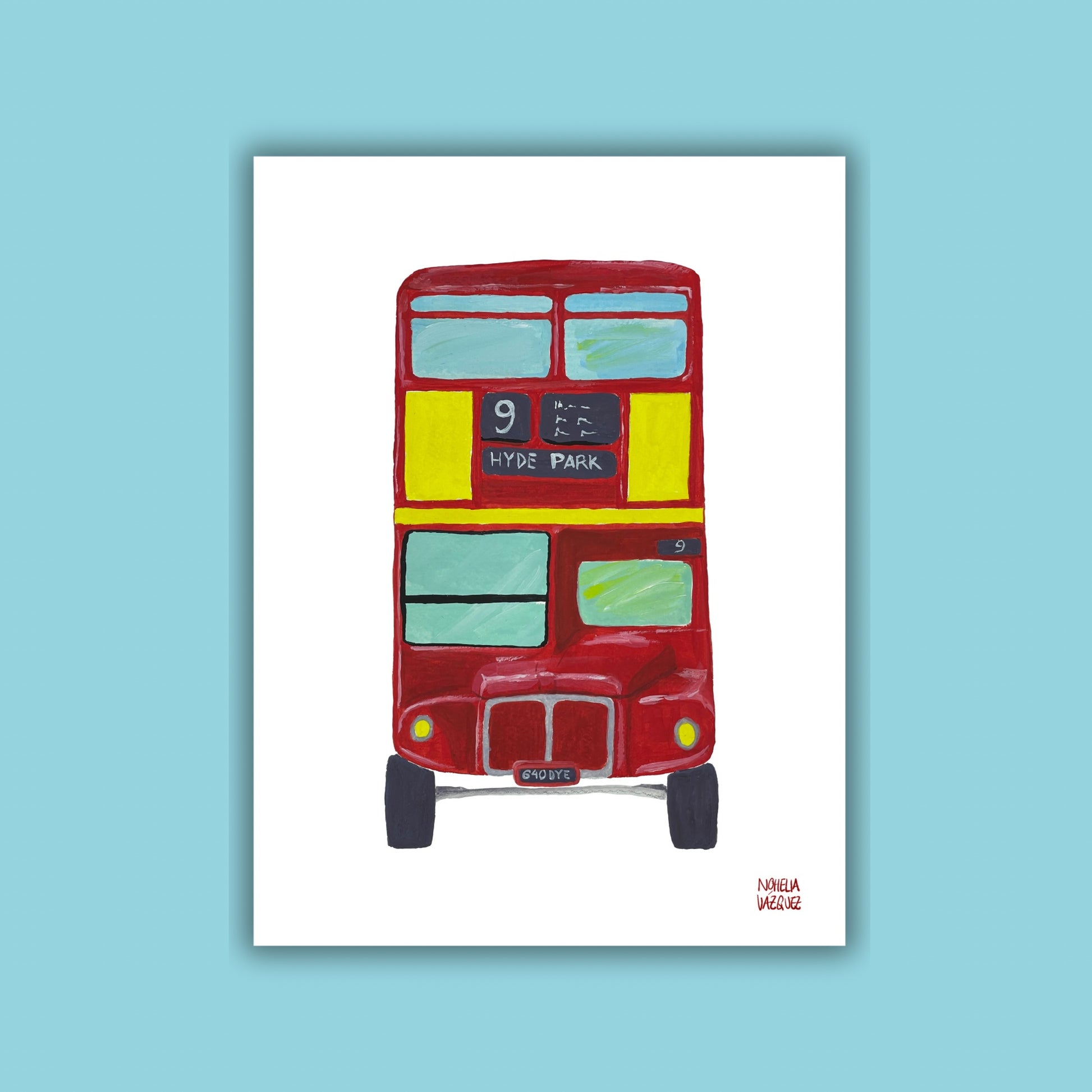 London Double Decker Bus Poster