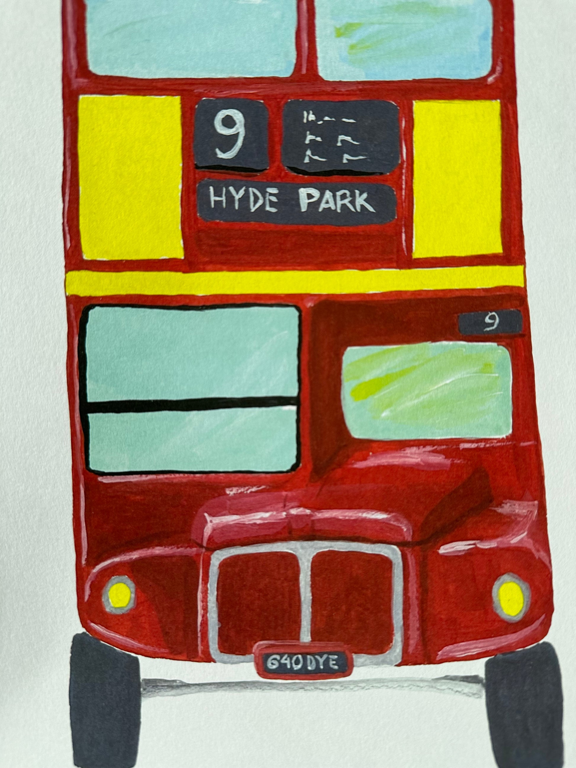 London Double Decker Bus Poster