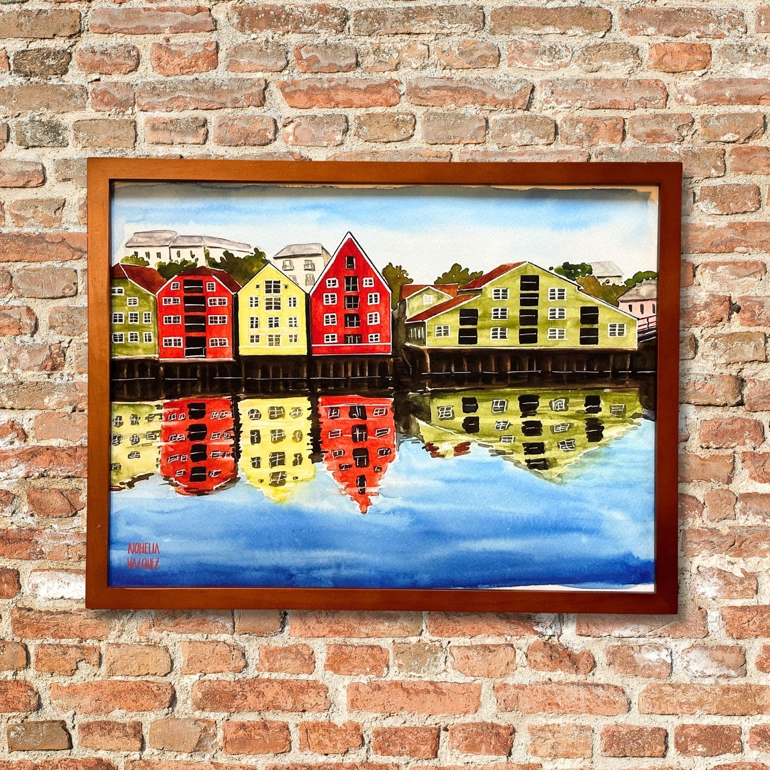 Trondheim Norway Watercolor Art Print