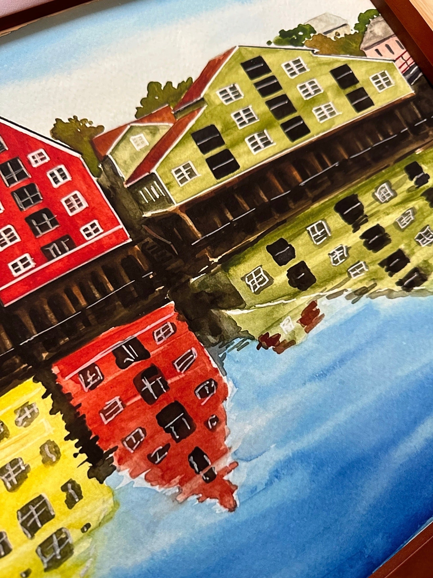 Trondheim Norway Watercolor Art Print