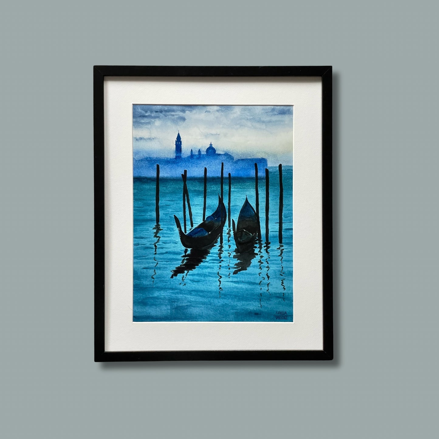 Venice Gondola Watercolor Poster