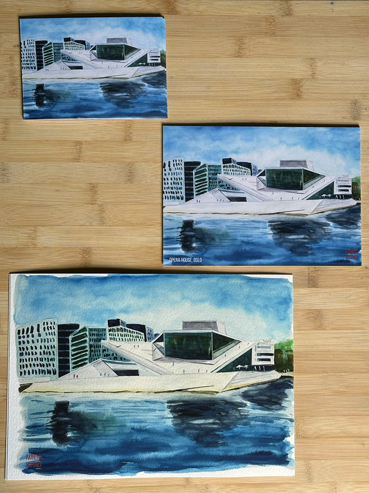 Oslo opera house postcard in three sizes