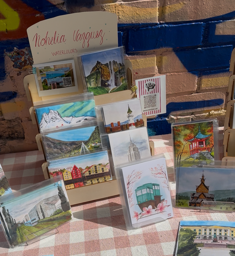 art market stand
