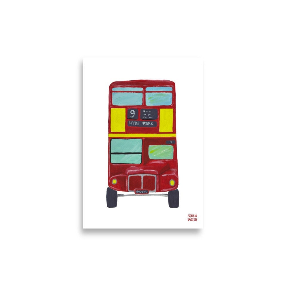 London Double Decker Bus Poster